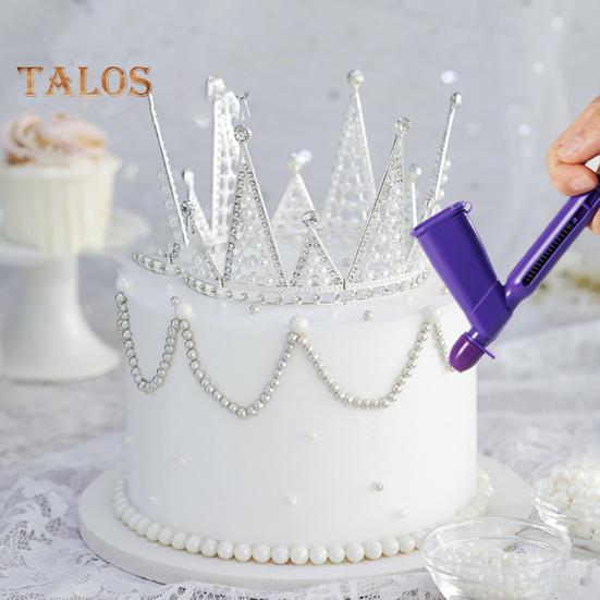 1 ensemble d'applicateur de fausses perles avec 4 tailles de buse en Silicone, Application de perles de bonbons en plastique de qualité alimentaire, outil de décoration de gâteaux desserts