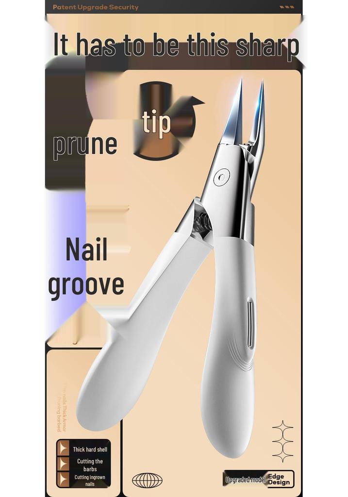 Multi-Functional Angled Stainless Steel Ingrown Nail Pliers for Thick Toenails
