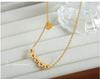 18K Gold Titanium Steel Classic Flower Pendant Necklace - Vintage, Elegant, Versatile, Niche Jewelry