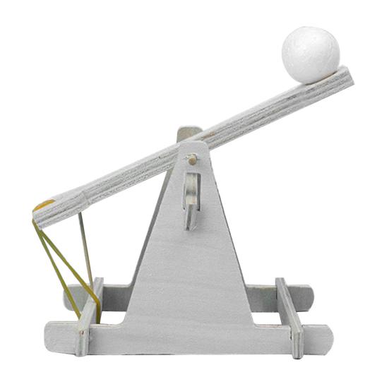 Children Scientific Experiment DIY Trebuchet Toy Model Wooden Catapult Kits