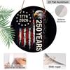 2D Flat Aluminum Wall Stickers in Various Sizes Independence Day Theme 250th Anniversary Design with Bald Eagle and Lightning Bolt and Torn Flag