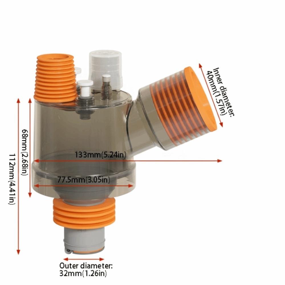 Three-Way Drain Pipe Triple Floor Drain Connects Water Divider  Washing Machine For the balcony