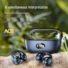 BH18 Low Power AI Dual Ear Clip Ear-Hook Bluetooth 5.3 Earphones with Digital Display