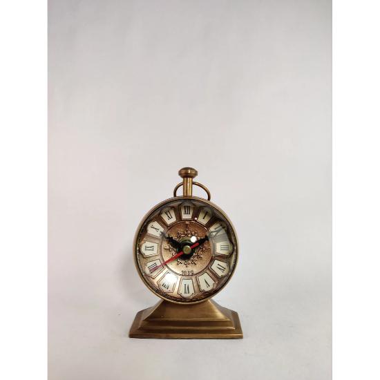 

Vintage Look Brass Table Clock 3 Dia .Office Decor , Study Table Decor Gifting Nautical Clock, Boat Decor