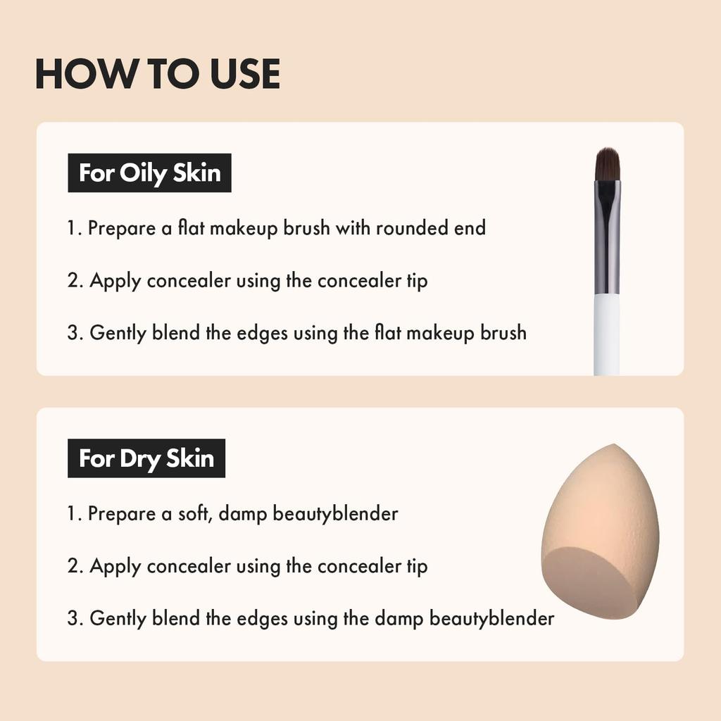 AK AEKYUNG LUNA Tip Concealer Skin Cover Korean Cosmetic Tip Concealer Size Polyurethane Long-Lasting 7.5g 0.5