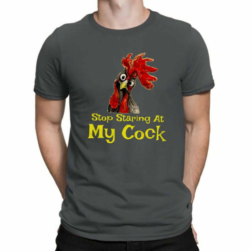 Staring Cockeral Cock T Tee Stop Shirt Funny Cockerell At My Humor Shirts Unisexs