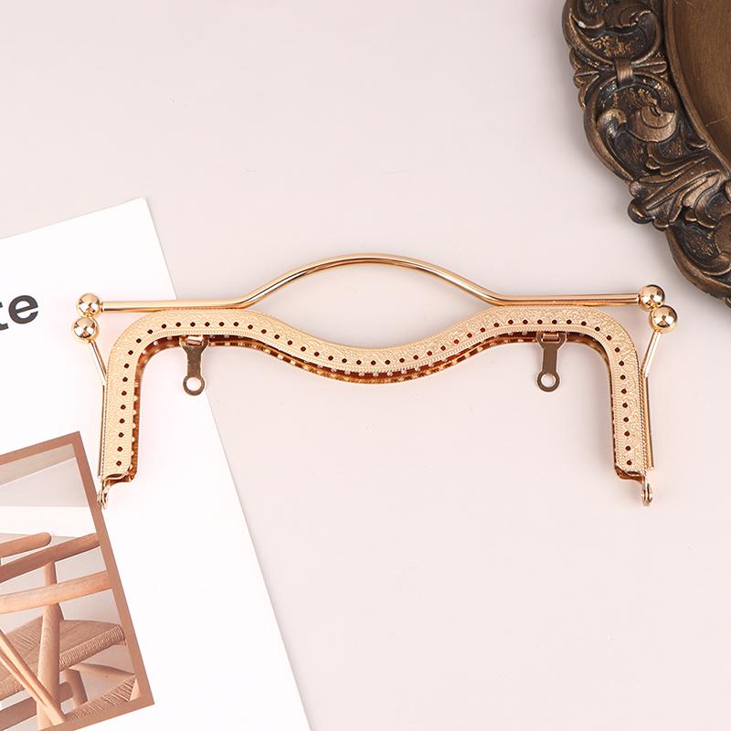 1 Stück Modische Damen Taschen Griff Metall DIY Münzbeutel Tasche Griff Handtasche Verschluss Schloss Bogenrahmen Taschen Zubehör
