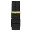 Montre Homme - GUESS - W1264G1 - Bracelet Silicone Noir - Boîtier Acier Plaqué Or - 44mm