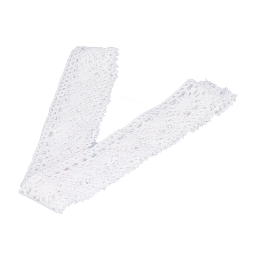 Lace Trim DIY Cotton Net 4cm Width 10 Yards Exquisite White Lace Ribbon for Curtain Clothes Tablecloth Gift Decoration