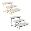 Fruit Dessert Presentation 3 Tier Rectangular Serving Platter Stand Set for Dessert Presentation Cake Food Display Party