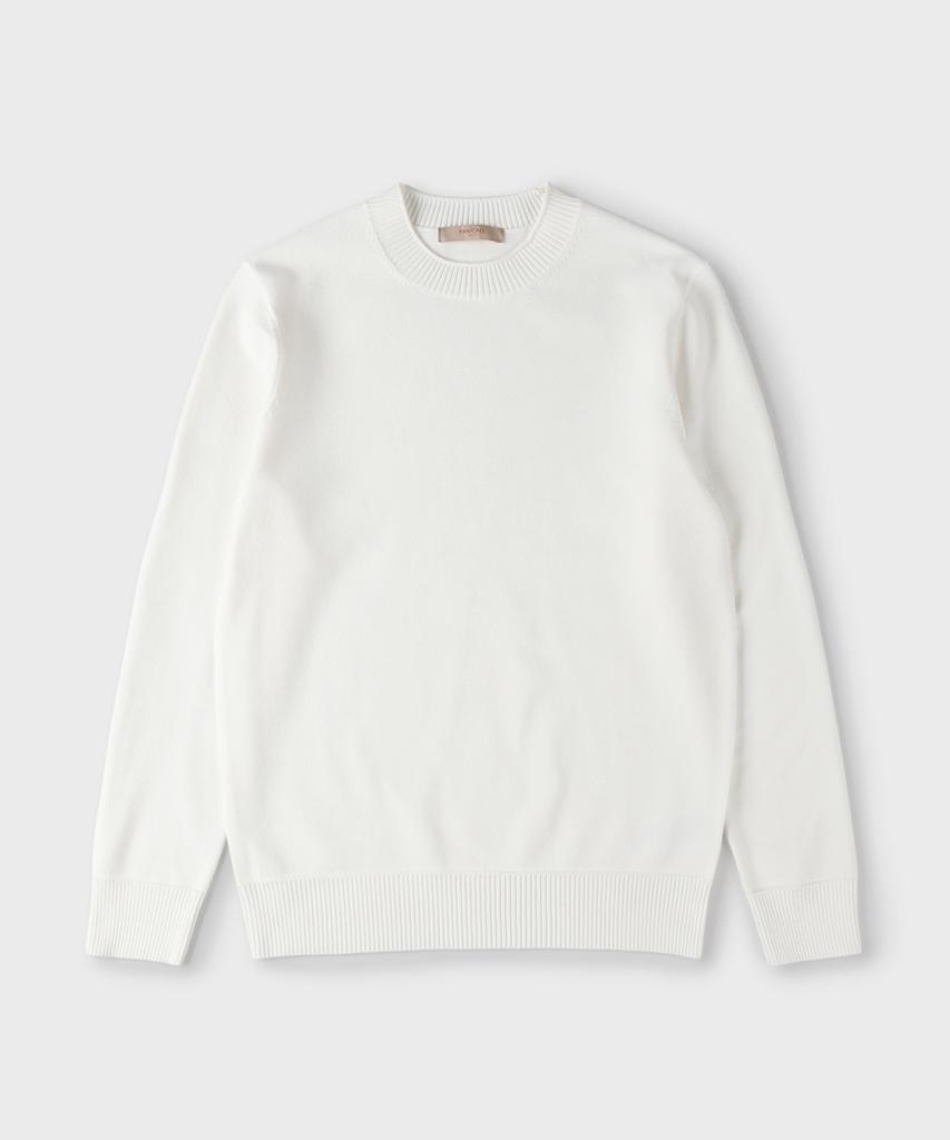 PANICALE White Slim Fit Viscose Blend Knit