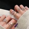 Pink Sweet Girl Love Zir*****Pen Ring Niche Design Simple Fashion Light Luxury High-End Accessories Women
