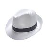 Women Men Jazz Hat Gangster Cap Fashion Summer Beach Sun Topee Straw Panama Hat