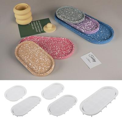 Oval Storage Tray Mold Silicone Coaster Mold Handmade Tray Mold Home Decoration