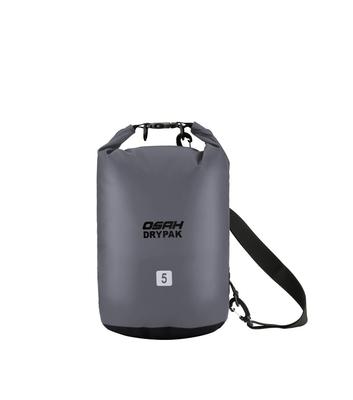 Waterproof Dry Stuff Sack for Outdoor Water and 20L Ideal for the and Includes Shoulder Gray Bag, Drum-Shaped Beach, Activities, Dustproof, 5L, 10L,