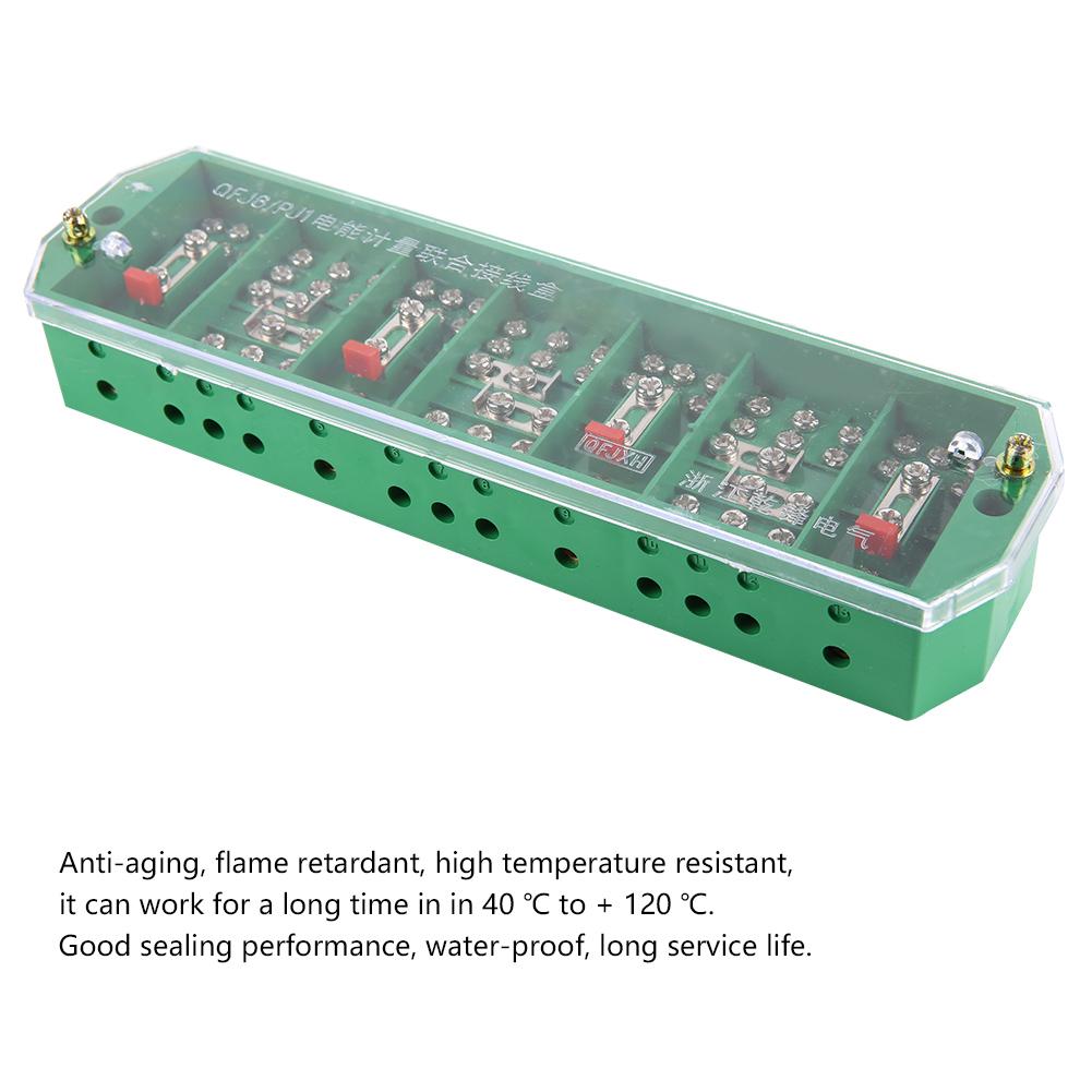 QFJ6 PJ1 3 Phase 4 Wire Household Meter Terminal Row Electrical Enclosure Junction Box