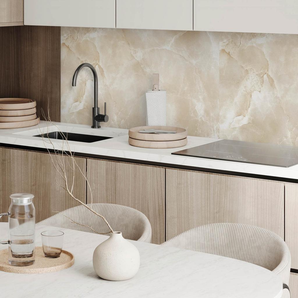 Self-adhesive Vinyl Panel with Print 100x50 cm Elegant Marble Structure