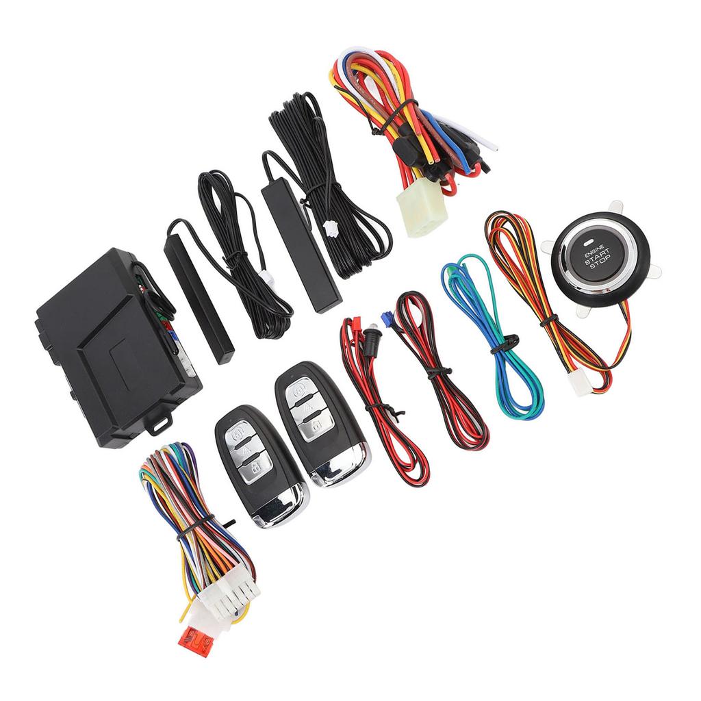 Keyless Entry Car Alarm System Enhanced Safety Push Start Button Remote Start System Kit for 12V Fue