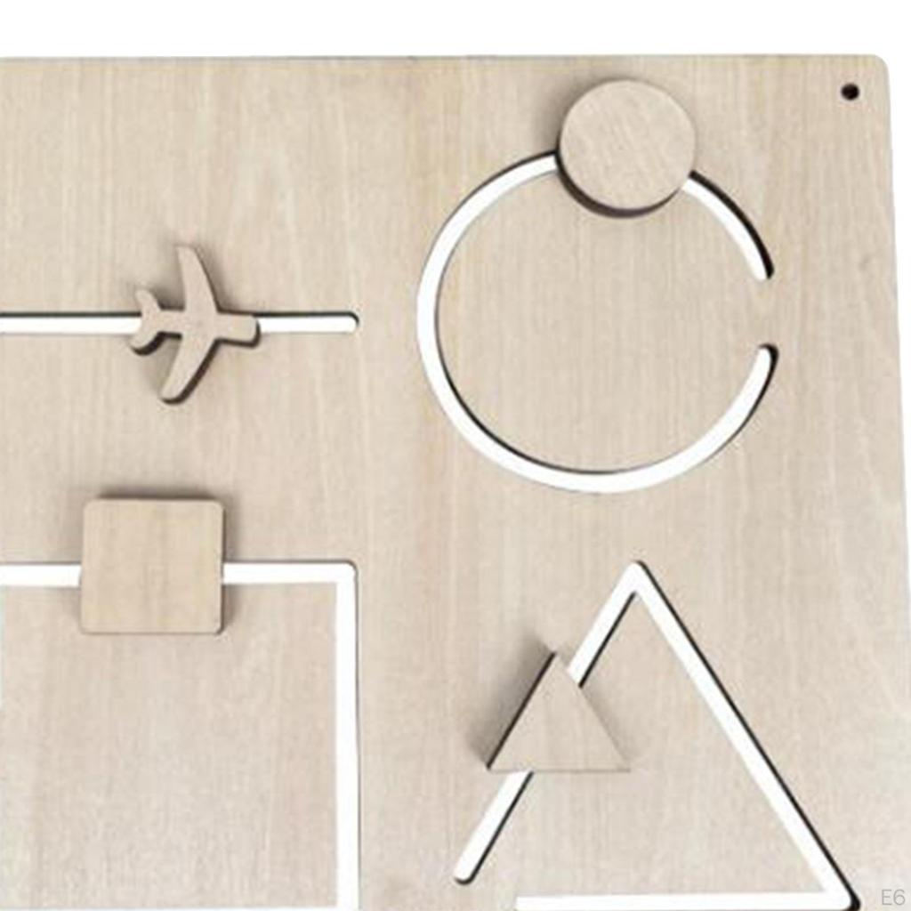 Activity Board for Preschool Learning, Wooden Skill Development Toys Kids Aged 2-3