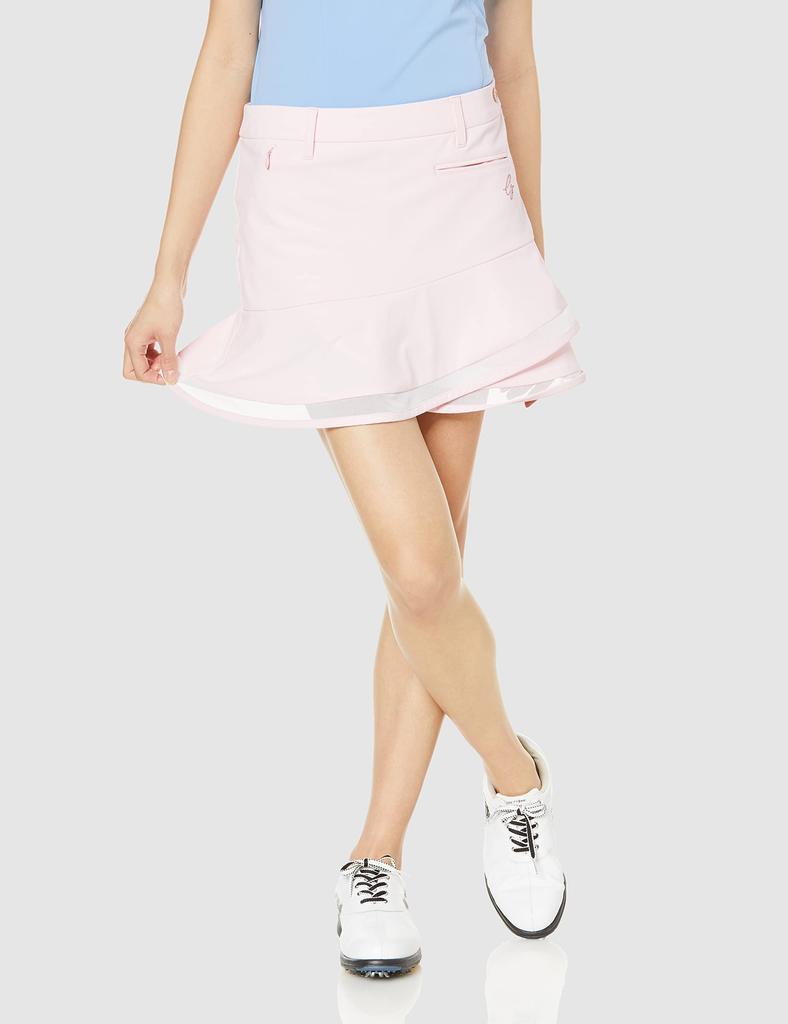 DESCENTE GOLF LUXE COLLECTION Golf UV UPF Luxury PK00 Size 58 Women's Skirt, Flared, Sweat-Wicking, Quick-Drying, Protection, Stretch, 50+, Crystal,