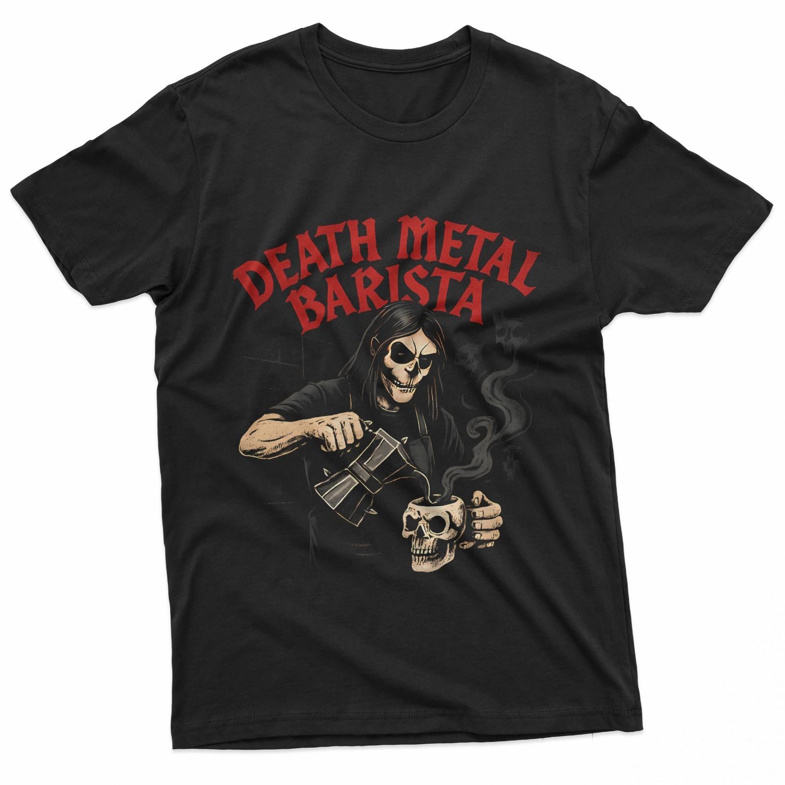 Death Metal Barista Coffee Lover T-Shirt XXXL