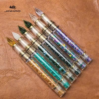 JINHAO 100 Glass Dip Pen 2026 Handcrafted Limited Edition Finely Grounded Smooth Writing Office School Art Supplies Stationery