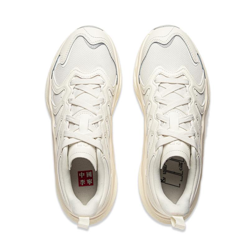 Li Ning Arc CRC Trendy Sports Casual Shoes Women Shoes Off-White AZGU066-1