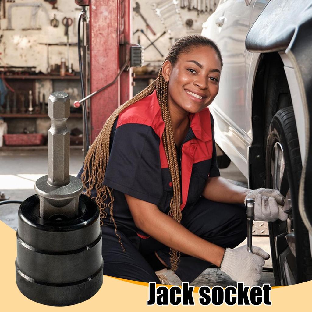 Car Jack Adapter Rust-Resistant Jack Drill Adapter Multi-Angle Adjustable High-Strength Alloy Tool For Automotive Outdoor RV