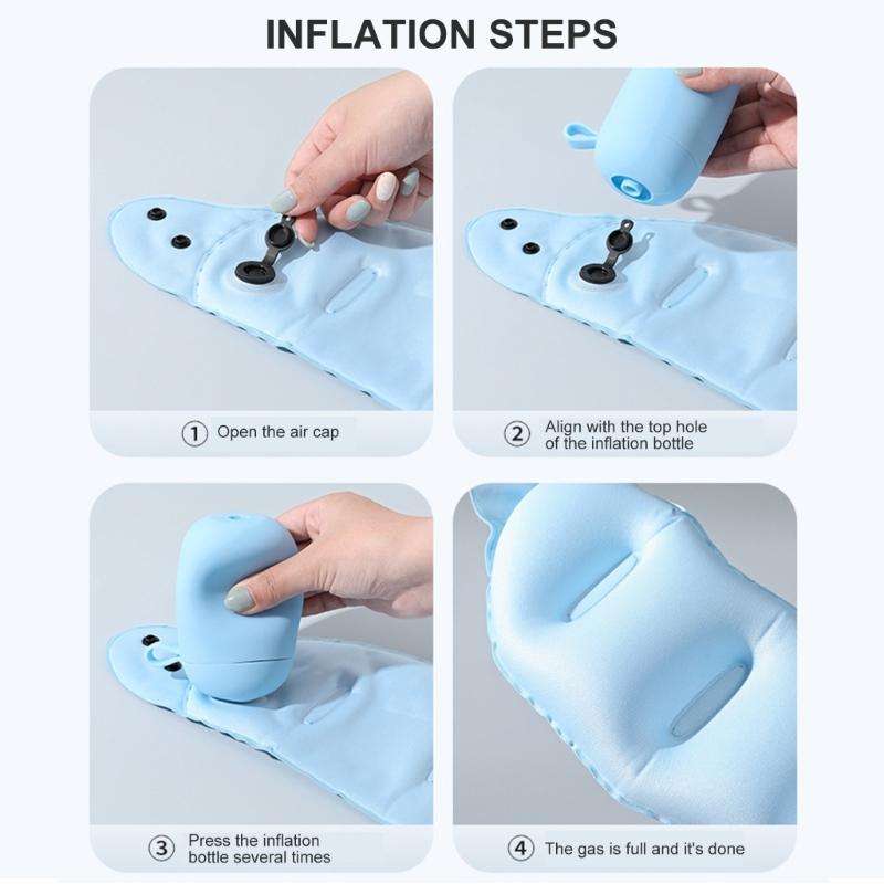 Inflatable Travel Neck Rest With Adjustable Air Volumes U Shape Contoured Suitable for Outdoor Activity