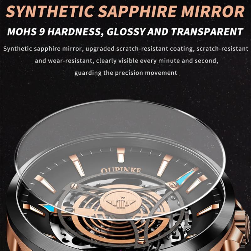 OUPINKE Neue Business-und freizeit herren Uhr Hohl Bewegung Wasserdicht Voll Automatische Maschinen High-end-Uhr