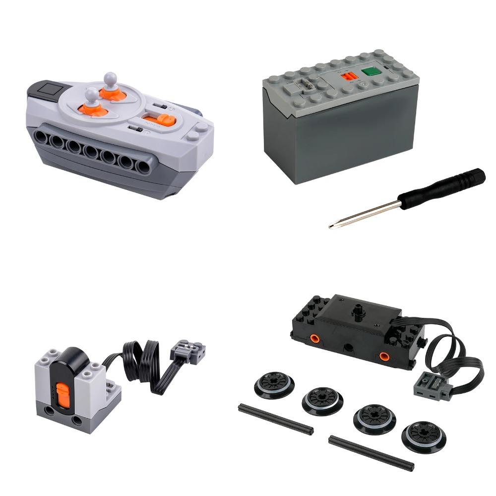 MOC Power Functions Pezzi Blocchi da Costruzione Binario Treno Motore Scatola Batteria Ricevitore Telecomando Infrarossi M-motor per Legoeds