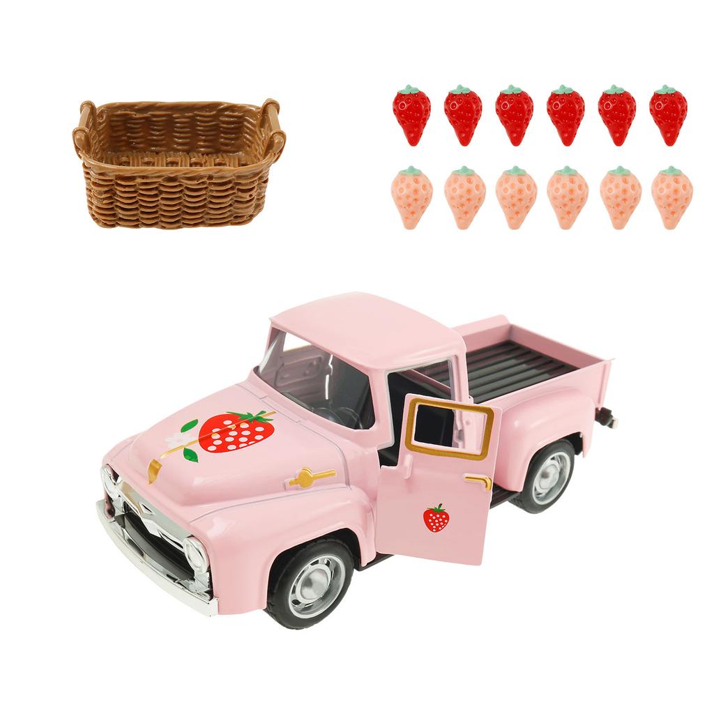 Strawberry Decor Vintage Truck Decor Tiered Tray Decor Strawberry Kitchen Centerpieces for Table Strawberry Shortcake Decoration