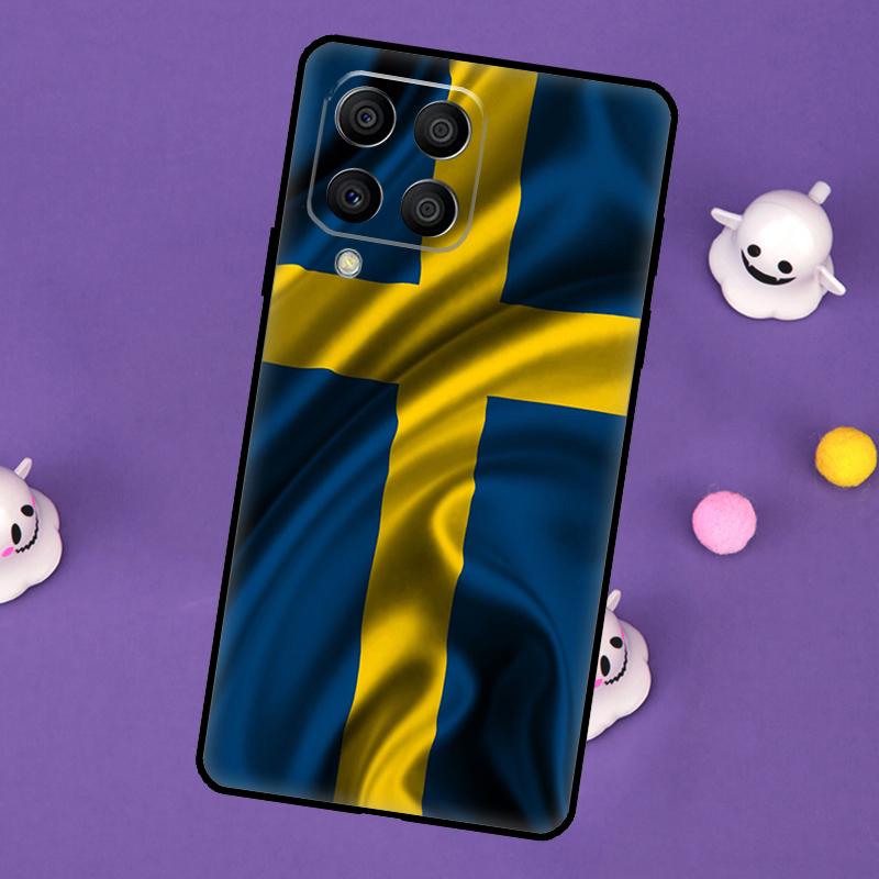 Sweden Flag Cover For Samsung Galaxy M54 M14 M34 M33 M13 M23 M53 M15 M55 M31 M51 M20 M30s M32 M52 Case