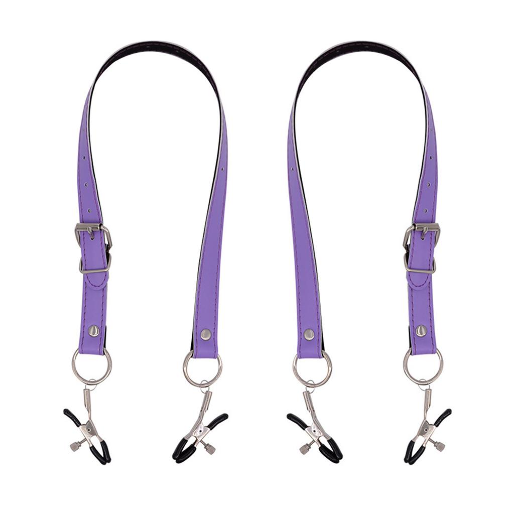 Erotic Labia Clip BDSM Bondage Restraints Adjustable Leather Harness Clitoris Clip Sex Flirting Nipple Clips Sex Toys for Women