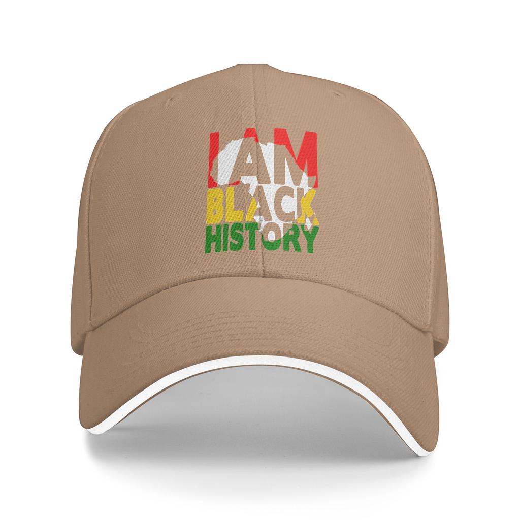 Summer I Am Black History Month African American Pride Celebration Baseball Cap Tennis Skate Casual Custom DIY Sun Trucker Hat