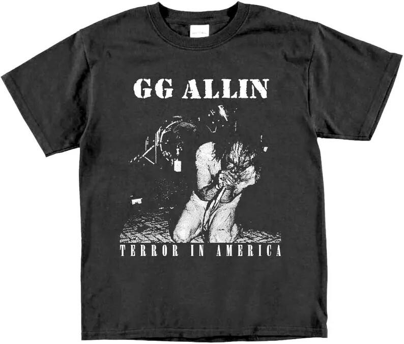 Футболка GG Allin Terror In America Винтаж Панк-рок Poison Idea The Exploited S