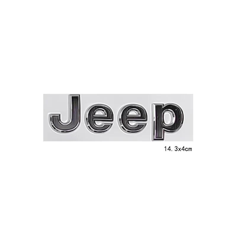 14.3x4cm Car Side Body Badge Trunk Sticker forJEEP Logo Wrangler Grand Cherokee Compass Renegade Patriot Rubicon Liberty JK XJ