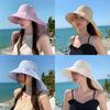 Summer Foldable Cap With Wide Brim For Sun Protection And Outdoor Style For Women