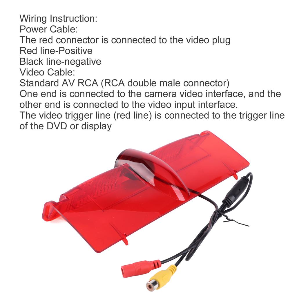 Backup Camera Rear View Camera Rear View Camera 3rd Brake Light Position Mounted Fit for Express Van 2003‑2017 Reverse Camera