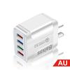 Colorful 4-Port USB Travel Charger, 5V/2.4A Fast Charging, New Model, Australian Standard