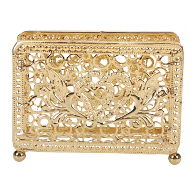 

AEE2-Napkin Holder Wear-Resistant Organization Retro Western Restaurant Paper Rack Table Tissue Storage Holder Napkins Stand золотой