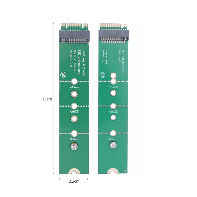 M.2 NGFF NVME AHCI PCIE Interface Riser Card Male to Female M2 SSD Interface Test Protection Card B+M/M key Slot Extension Board