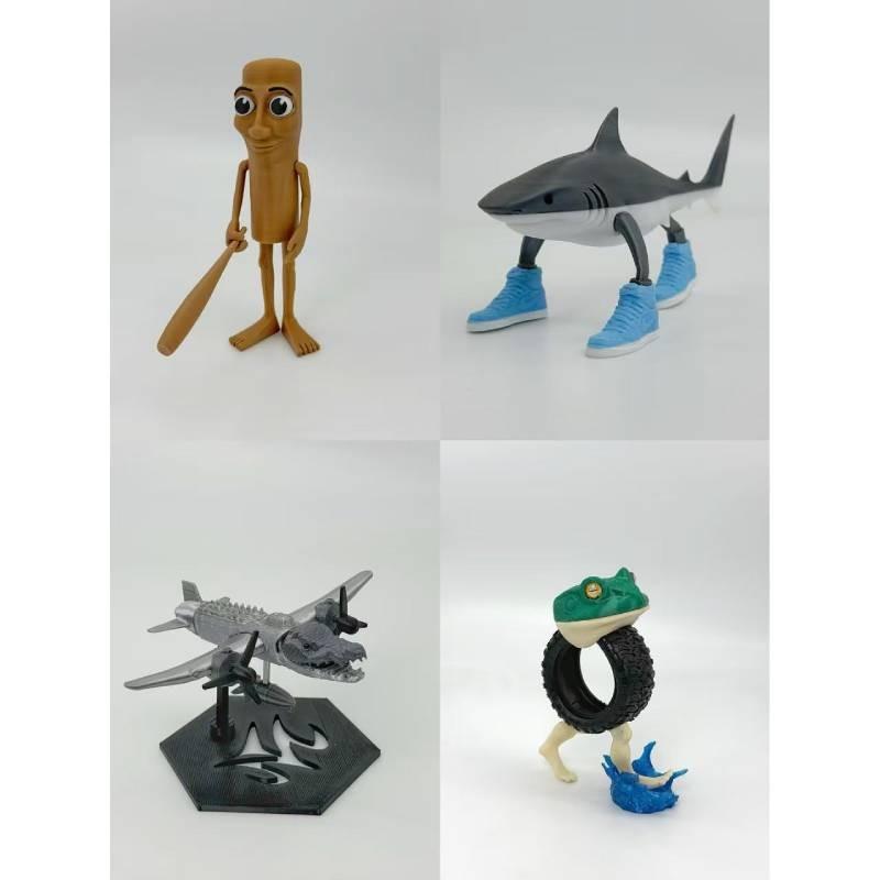 Printed Tung 3d Tung Tungsahur Action Figure Model Assembly Toy Desk Decor Gift