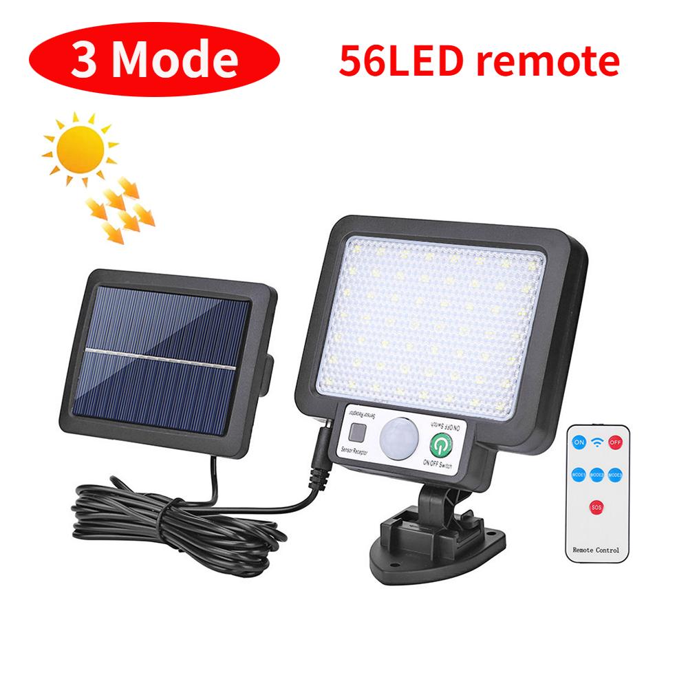 LED Solar Split Wall Lamp 3 Mode Waterproof Motion Sensor Lamp Security Outdoor Street Lighting Solar Lamp for Garden Wall Light