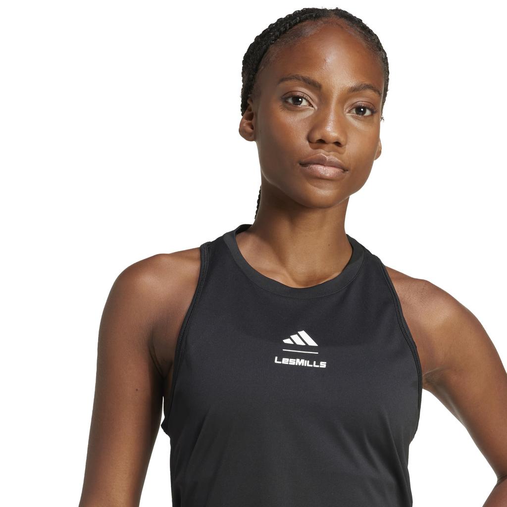 Adidas Les Mills Grafické tílko KCK31 Černé Dámské (JW1743)