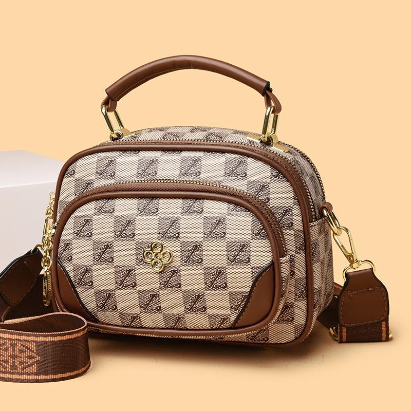 Modna torebka crossbody mała okrągła luksusowa z nadrukiem 2025