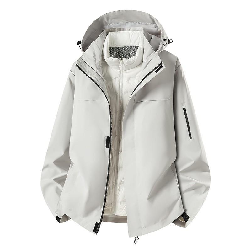 3-in-1 Waterdicht Winddicht Outdoor Jack Met Afneembare Donsvoering Heren Dames Wandelen Kamperen Vissen