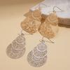 Hollow Round Flower Ear Hook Unique High-end Fashion Earrings