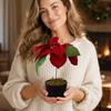 Artificial Potted Flowers Floral Arrangement for Holiday Home Decor