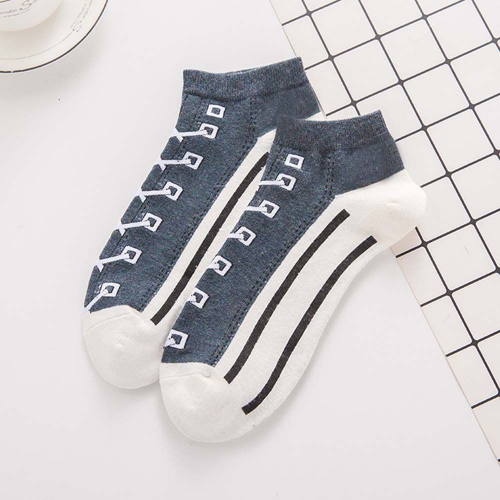 Casual Shoes Pattern Shallow Comfortable Men's Short Socks Low-top Socks Women Hosiery Boat Socks